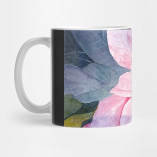 Poinsettia Watercolor Negative Painting Mug